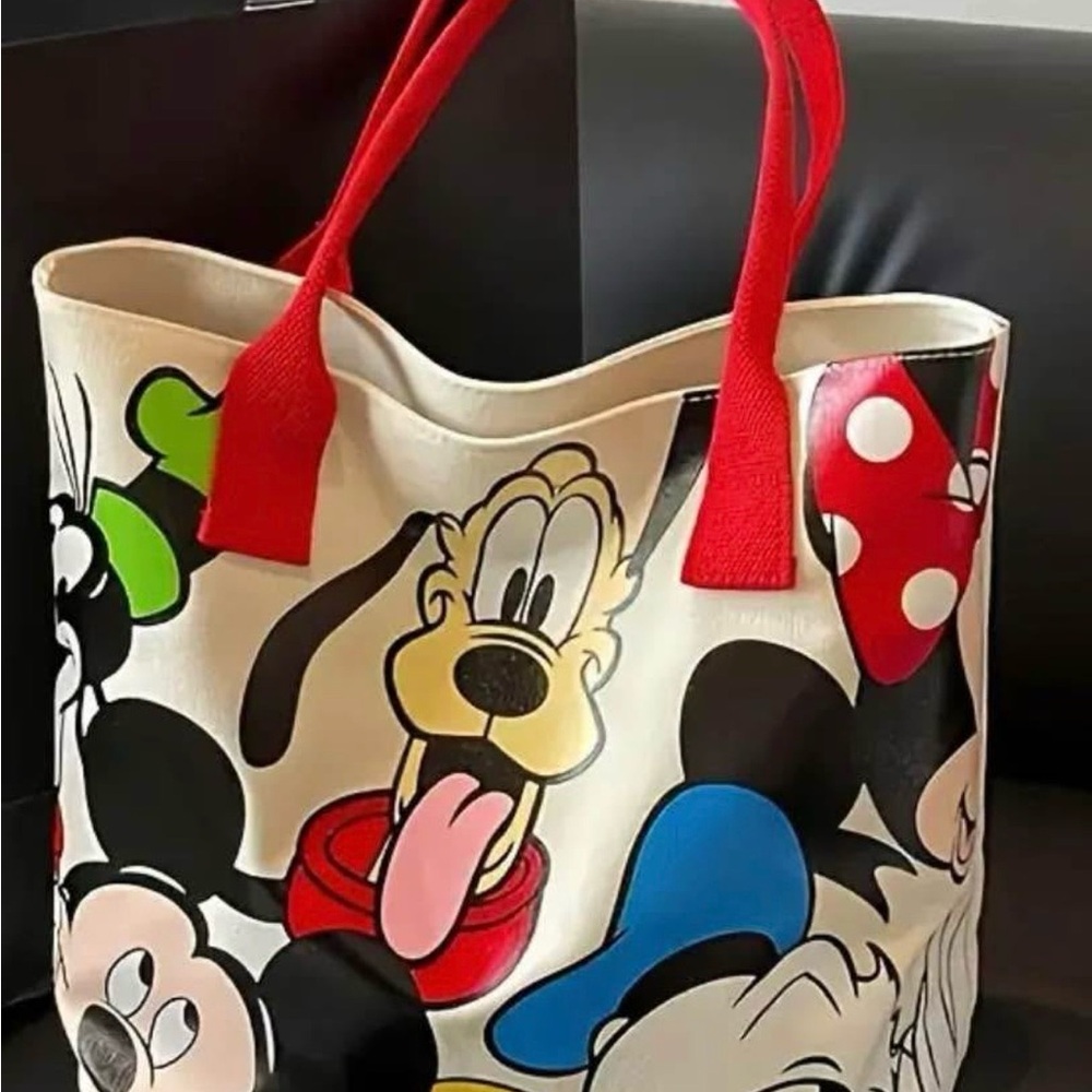 Disney Mickey & Minnie Mouse Tote Bag with Red and White Design